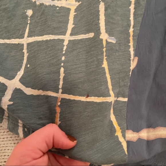 Anthropologie Blue Abstract Print Top - Picture 3 of 6